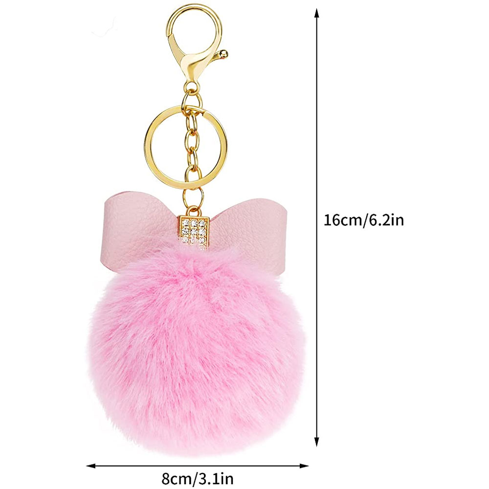 Shein Bow Decor Pom Keychain  Keychain, Cute keychain, Cheap hair  accessories