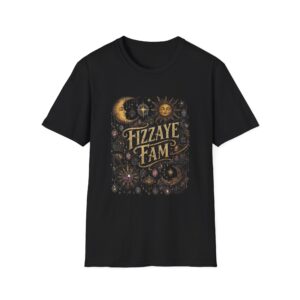 Mystic Sun & Moon T-Shirt — "Fizzaye Fam" Vintage Celestial Tee